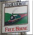 Fanciful pub sign, The Railway Inn, Abergavenny