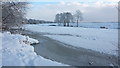 NZ2413 : River Tees at Low Coniscliffe frozen over, January 2010 by A Chilton