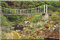 NT7860 : Suspension footbridge over the Whiteadder Water by Sarah Charlesworth