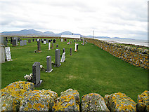 NF7445 : Cemetery at Àird a' Mhachair by Lis Burke
