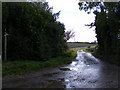TM3673 : Bridleway to Sibton Green & entrance to Old Greenway Farm by Geographer