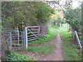 Unused kissing gate and gate on the North Downs Way