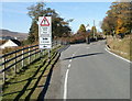 Signs at western exit from Blaenavon Community Woodland