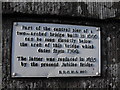 Plaque on old bridge, Inverbervie