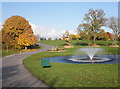 Fountain, on the course, at  Oake Manor Golf Club