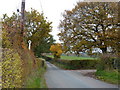 Road junction at Bank Farm