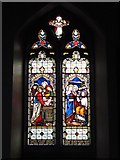 NY8355 : St. Cuthbert's Church, Allendale - stained glass window (4) by Mike Quinn