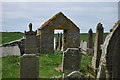 ND4384 : Burwick church, cemetery by Leo