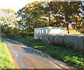 Static caravan beside Low Lane, west of Pied Bridge Farm