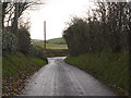 Minor road heading west towards New Cross