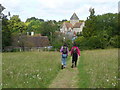 Walking towards Adisham Church