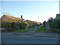 Footpath with roadside barriers