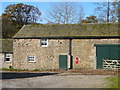 Barn with post box at Upper Booth