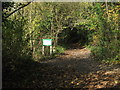 Footpath and byway junction in Burham Downs