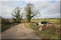 Farm lane with Silage bales