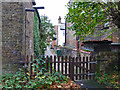 Alley from churchyard to main street, Horndon on the Hill