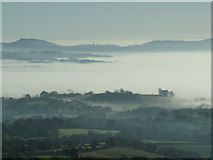 SO6074 : Fog and mist below the Clee Hill by Peter Evans