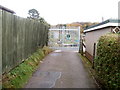 Entrance gates to Coed Melyn allotments, Newport