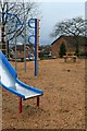 Slide and climbing frame with a view over the Don valley