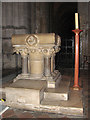 TL5480 : Ely Cathedral - Victorian baptismal font by Evelyn Simak