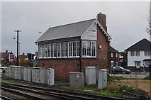 TF0645 : Sleaford East Signal Box by Ashley Dace