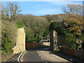 Partially dismantled railway bridge over Hospital Hill