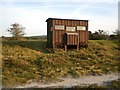 SY9685 : Middlebere Heath: wheeled shepherd's hut, used as a hide by Stefan Czapski
