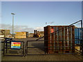 Freight containers on the quay