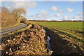 The river Caen running alongside the B3230