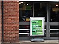 Sign outside the new Co-op store, The Square, Kenilworth