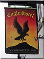 Sign for the Eagle Hotel