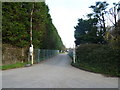 Entrance to Westbourne Caravan Park in Cemetery Lane