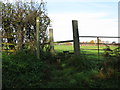 Stile and footpath from Chapel Lane