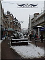 Bournemouth: a wintry scene in Old Christchurch Road