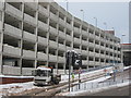 Salting the bus exit from the Brook 