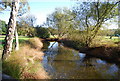 Rectangular pond near East Heath