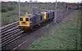 Class 20 locomotives head for Mossend yard 