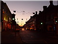SP8743 : Newport Pagnell: the High Street at dusk by Chris Downer