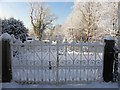 Frosty gate, Edenfell Cottages