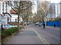 Mastmaker Road on the Isle of Dogs, London