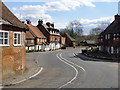 Bend in the road: the A283 at Chiddingfold