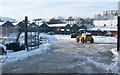 Clearing snow at Antartex Village