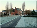 Georgian hotel in winter