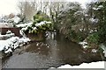 The view of the river Caen upstream from the bridge on Chapel Street