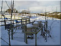 Beehives in the snow