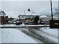 Looking from a snowy Solent Road into Farlington Avenue