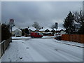 Looking from Waverley Road towards a snowy Central Road