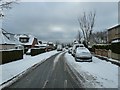 Looking down  Station Road from the crossroads with Central Road