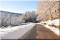 Hairpin bend in the road near Carron