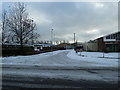 Looking from Fitzherbert Road into a snowy Marshlands Road